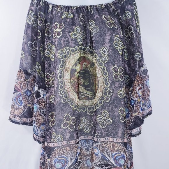 Urban‎ Mangoz Womens Tunic Dress Aztec Flowy Roman - Picture 5 of 8